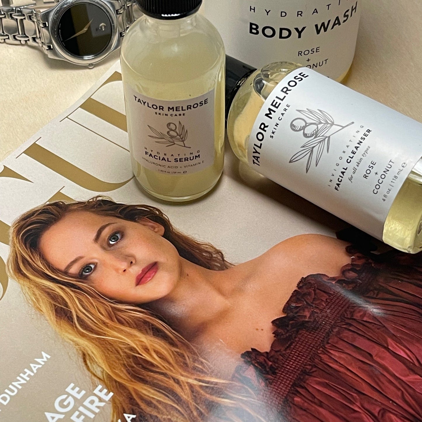 Taylor Melrose Rose + Coconut Invigorating Facial Cleanser 4 fl oz- Cruelty-Free, Vitamin E, Pro-Vitamin B5, Biotin, Tea Tree Oil, Peppermint, Caffeine, Vegan, For All Skin Types - Taylor Melrose ®