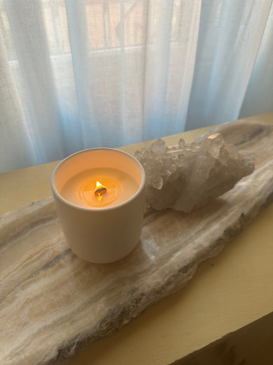 Aroma Haus by Taylor Melrose | 7.5oz 100% Soy Wax Candle - Eco wooden candle wick