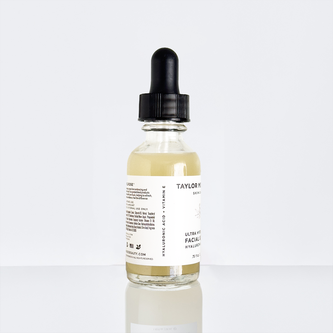 1 oz.℮ Taylor Melrose® Ultra Hydrating Facial Serum | Hyaluronic Acid (Clear Bottle)
